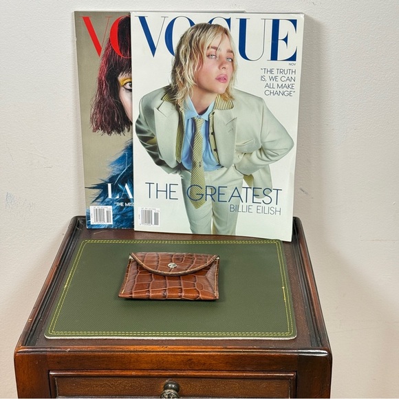 Elegant Brown Leather Crocodile-Embossed Wallet - Picture 4 of 7